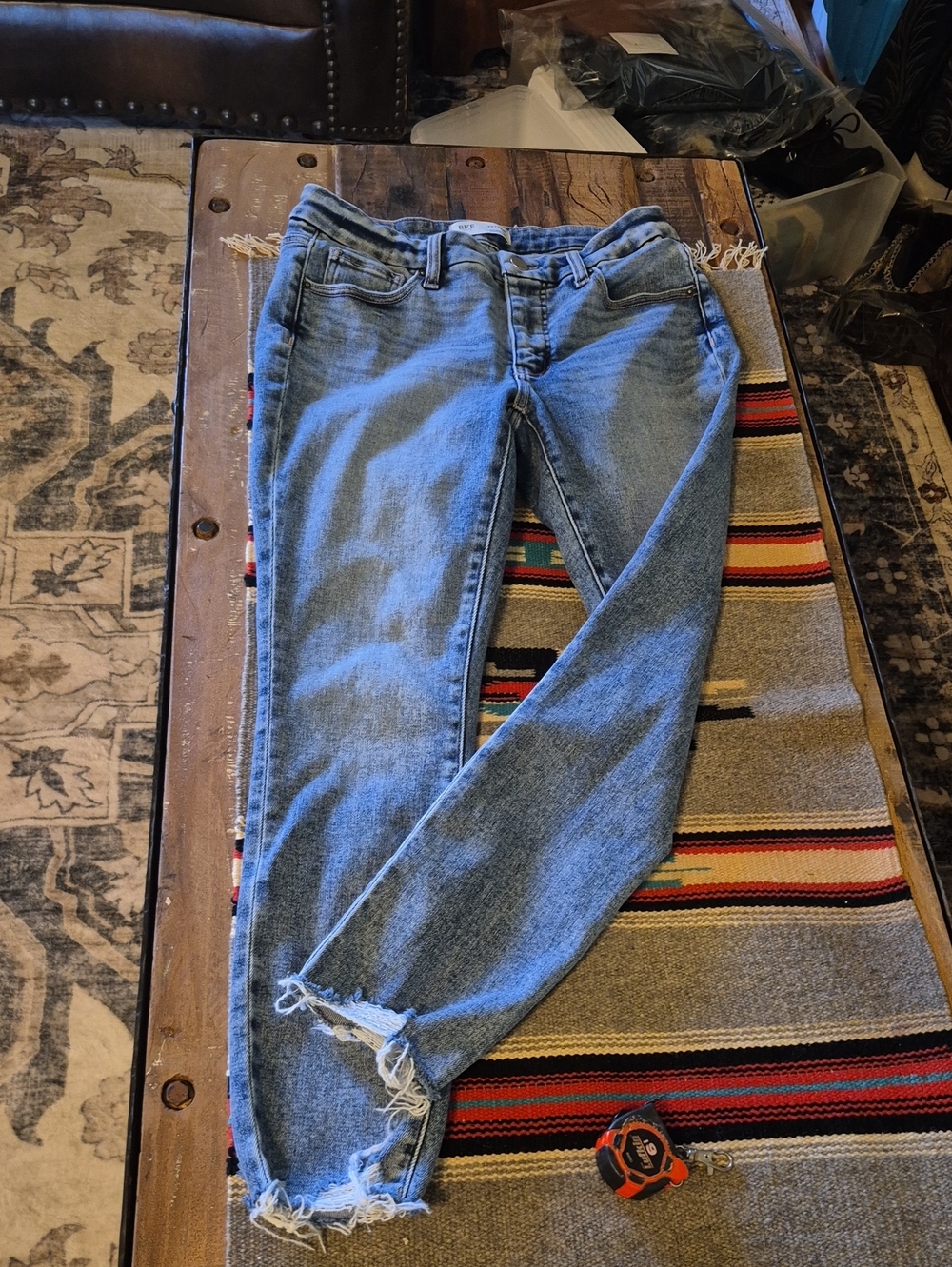 BKE Payton Universal Mid-Rise Ankle Skinny Sz 27"×27" 9" Rise. Raw Hem. (#1681B)